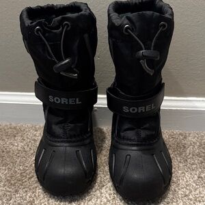 Sorel Kid’s Black Snow Boots